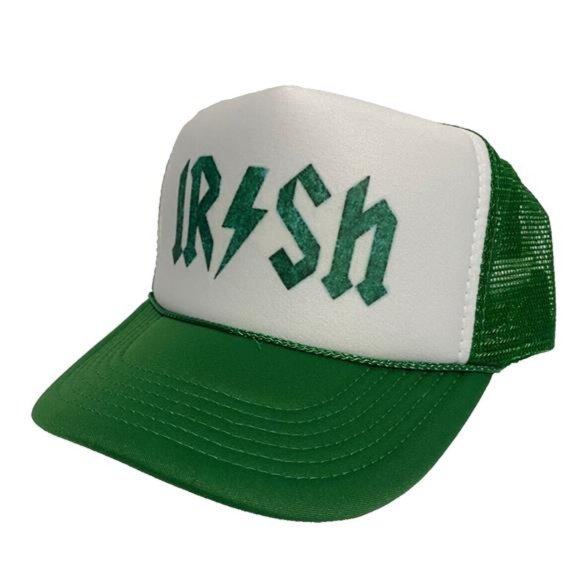 Retro Vintage Style 80s ACDC Classic Irish Hat St Patrick's Day Hat Trucker Hat - Picture 2 of 2